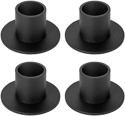 4Pcs Black Retro Candle Holders, Candlestick Holder by ysnn