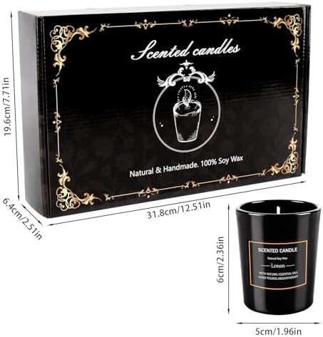 12 Pack Scented Black Candles Gift Set for Dad, Soy Wax Aromatherapy Candles for Home, 12 Masculine Fragrances, Gift from Daughter/Son for June Holiday, Stress Relief & Relaxation for Men - Image 2