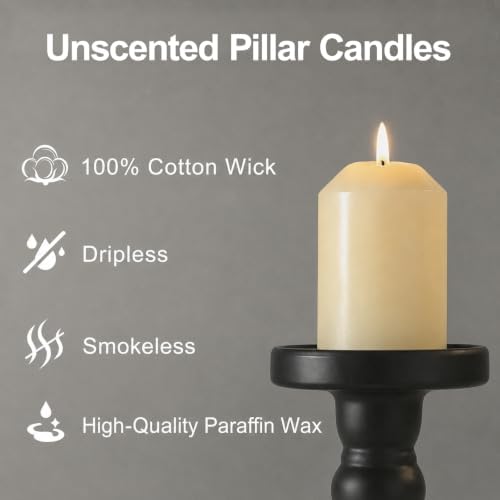 Pillar Candles Ivory Bulk 2x3Inch Unscented Candle for Votive 20Pack - Image 3