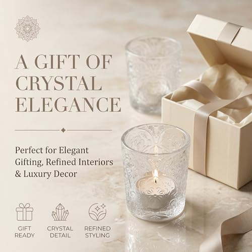 Clear Mandala Glass Tealight Holders, 12 Pack - Image 7