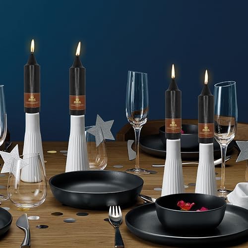 Black Short Taper Candle Candle Sticks, 5 Inch Mini Pillar Candles, 4PCS Handmade Unscenteds Candlesticks for Festive, Party, Spell, Wedding, Home Decor - Image 6