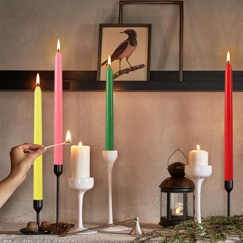 30 Pack 10 inch Assorted Color Spell Taper Candles –Unscented Dripless,Taper Candles for Rituals, Prayer, Birthdays, Meditation, Altar, Spells, Chime Candles - Ideal for Witches-10 Colours. - Image 3