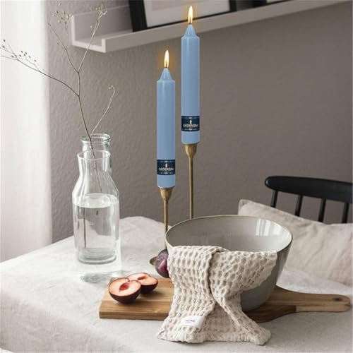 Candlesticks Short Taper Candle,9inches Blue Candle Sticks Dripless Tapered Candles for Home Decor Weddings Festive Party Holiday,30D-GB - Image 2