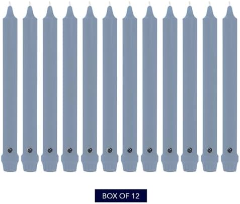 Colonial Candle Unscented Taper Candle, Classic Collection, Wedgewood, 8 in, Pack of 12 - Up to 6 Hours Burn - Image 2