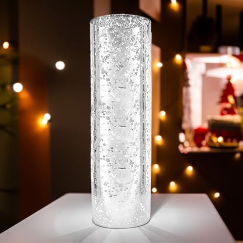 WGVI Hurricane Candle Holder Sleeve, W: 4", Ht: 16", Silver Speckled Glass Cylinder Open Both Ends, Chimney Tube Shade, 6 Pieces - Image 6