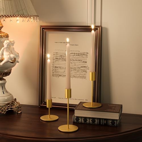 zeochyni Set of 12 Gold Taper Candle Holder Bulks for Wedding, Party Decor - Image 4