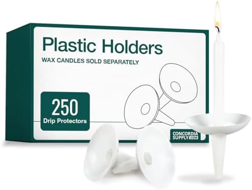 Concordia Supply Plastic Candle Holder Drip Protector (Pack of 250) by ConcordiaSupply
