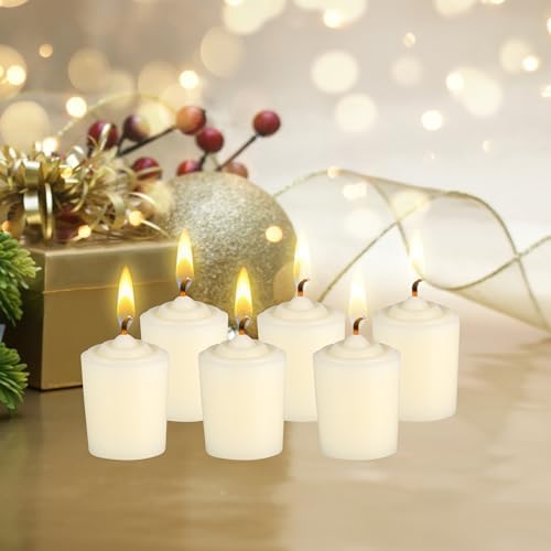 Mega Candles 12 pcs Unscented Ivory Votive Candles, Hand Poured Wax Candle 15 Hours 1.5 Inch x 2.25 Inch, Home Décor, Wedding Receptions, Centerpieces, Occasions, Events, Festivities, Meditations - Image 4