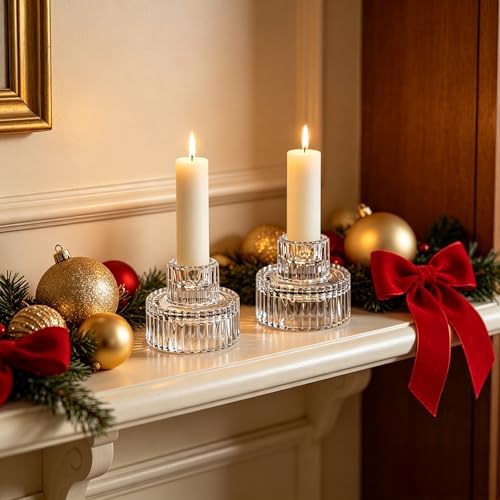 Hosley Set of 24 Glass Taper Candle Holders/Tea Light Candle Holders 2 Inches High Ideal Gift for Weddings Party Favor Reiki Meditation - Image 7