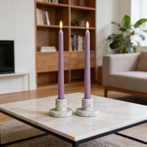 12-Pack Dusty Purple Taper Candles, 10 Inch Unscented Dripless Candlesticks, Long-Lasting Burn Time of 7-8 Hours, Perfect for Home Décor, Weddings, and Events - Image 3