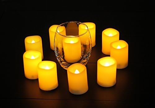 CANDLE CHOICE Battery Operated Flameless Votive Candles Realistic Flickering Fake Electric LED Tea Lights Set Bulk Wedding Party Halloween Christmas Decorations Table Centerpieces Batteries Incl 24PCS - Image 4