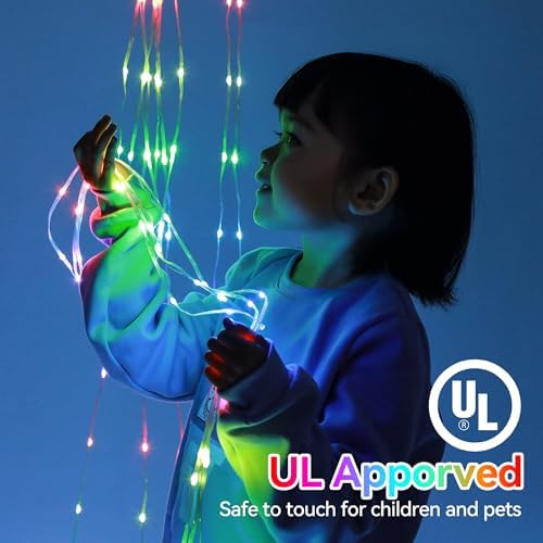 Outdoor Christmas Decorations Star String Lights, 320 LED 11.5 ft Waterfall Tree Lights with 8 Lighting Modes Christmas Star Lights for Indoor Outdoor Yard Home Festival Party Xmas New Year Decor - Image 6
