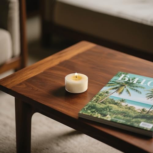 Scented Tea Lights Candles, Coconut Shoreline, 16 Pack – White Scented Tealight Candles – 100% Palm Wax, 6 Hour Burn Aromatherapy Tea Light Votive Candle for Spa Gift Sets, Relaxation, Bath - Image 5
