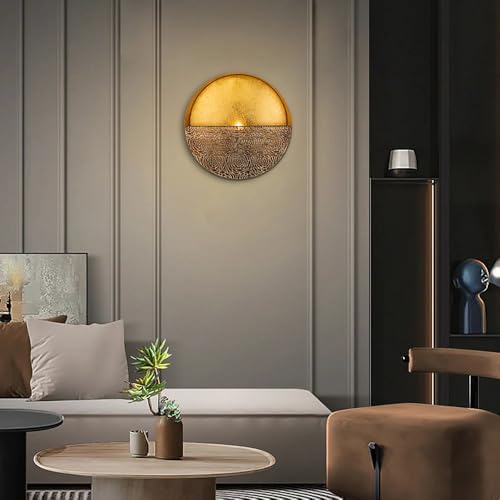 Luxury Metal Wall Candle Sconces – Large Handcrafted Wall-Mounted Tealight Candle Holders with Gold Leaf Interior – Modern & Rustic Home Décor for Living Room, Hallway – 11.8" Bronze Single Piece - Image 3