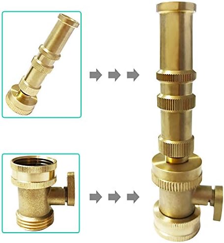 Heavy Duty Brass Shut Off , Brass Water hose valve On/Off valve garden hose Connector (2PCS) +4 Extra Pressure Washers - Image 5