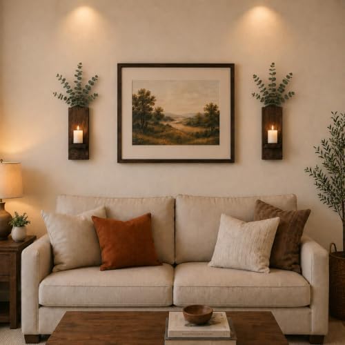 Wood Wall Decor Set of 2, Farmhouse Wall Planter for Small Spaces - Image 4