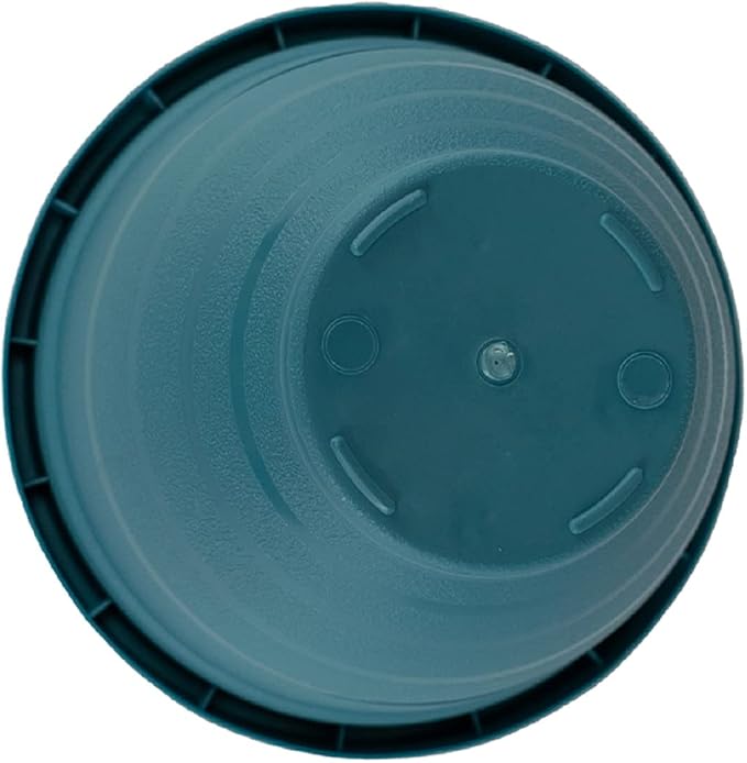 The HC Companies Rings Flower Planter - Self Watering Plant Pots for Herbs & More - Round Lightweight Outdoor & Indoor Planter (12" Blue, Pack of 2)