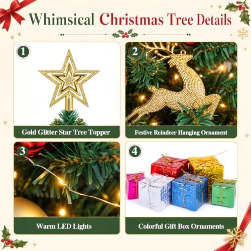 Mini Christmas Tree with Lights, 2 Ft Small Tabletop Christmas Tree 2 Packs - Image 3
