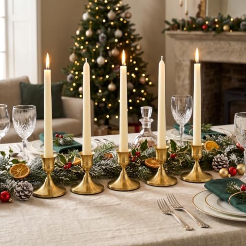 12 Pcs Vintage Gold Taper Candle Holders,Vintage Gold Candlestick Holders - Image 2