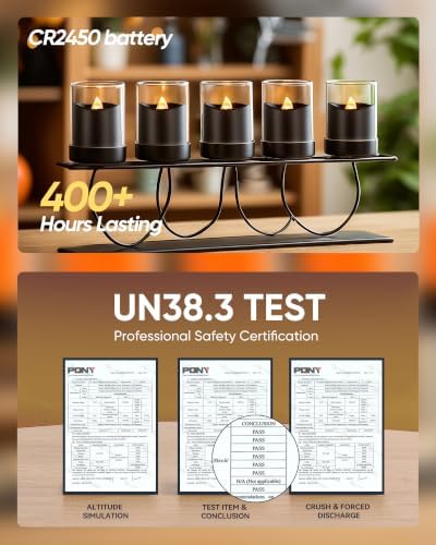 Homemory Black Flameless LED Votive Tealight Candles & Timer Remote, 24Pack - Image 7