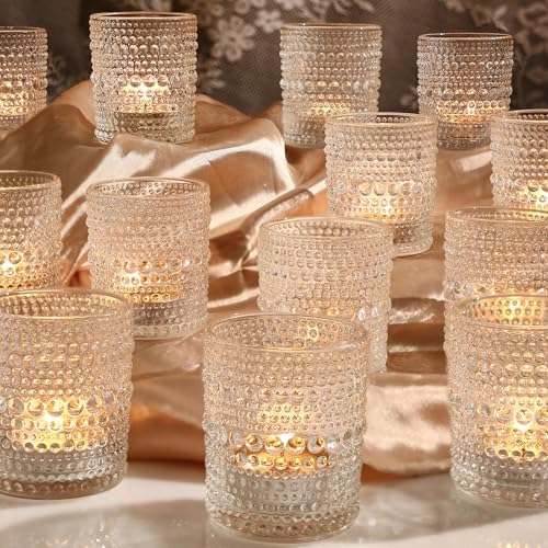 36 Pack Tea Light Candle Holder,2X2.5in Glass Votive Candle Holders by Capaniel