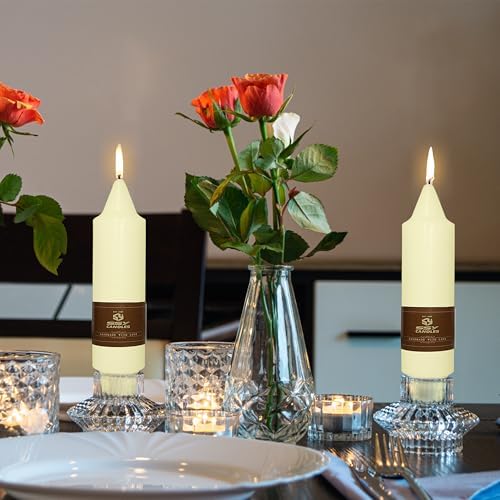 Ivory Short Taper Candle Candle Sticks, 5 Inch Mini Pillar Candles Small Taper Candles, 4PCS Handmade Unscenteds Candlesticks for Festive, Party, Spell, Wedding, Home Decor - Image 5