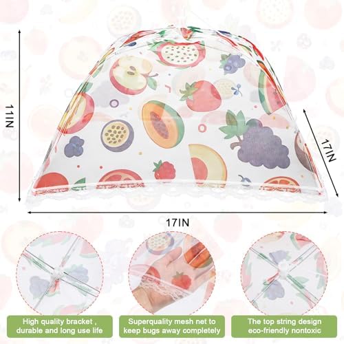 12 Pcs Mesh Food Covers for Outside Pop-up Tents, Fruit - Image 2