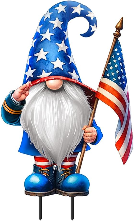 Briarwood Lane Everyday Metal Art 32x14 Saluting Gnome Metal Art