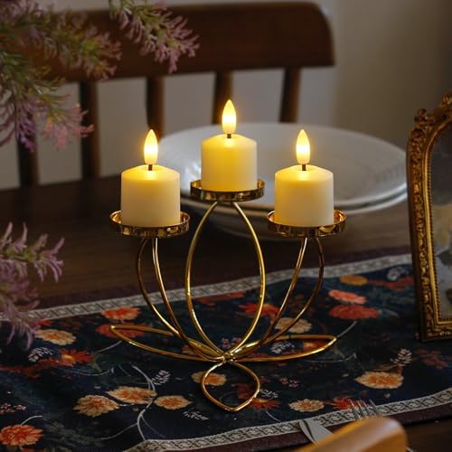 Small Flickering Tea Light Flameless Candles with Battery and Remote,1.5" x2.5" Ivory LED 2/4/6/8H Timer Votive Battery Operated Pillar Plastic Long Lasting 9pcs Tealight Candles - Image 5