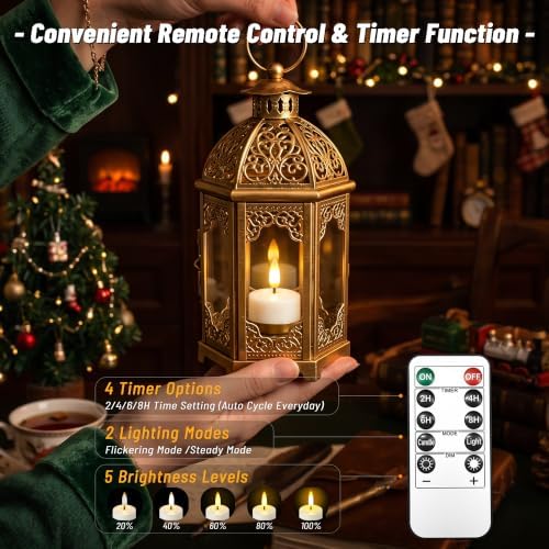 6 Pcs Rechargeable Flameless Candles with Remote Timer & Charging Base - Image 4