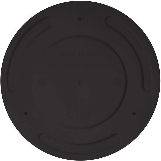 Bloem Mathers Round Planter with Saucer Tray: 6" - Black - Modern Design, Durable Plastic Pot, Removable Saucer, for Indoor & Outdoor Use, Gardening, .67 Gallon Capacity