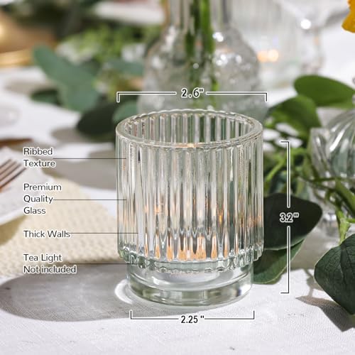 Glass Votive Candle Holder Decor 8 Pcs, Tea Lights Holders - Image 2