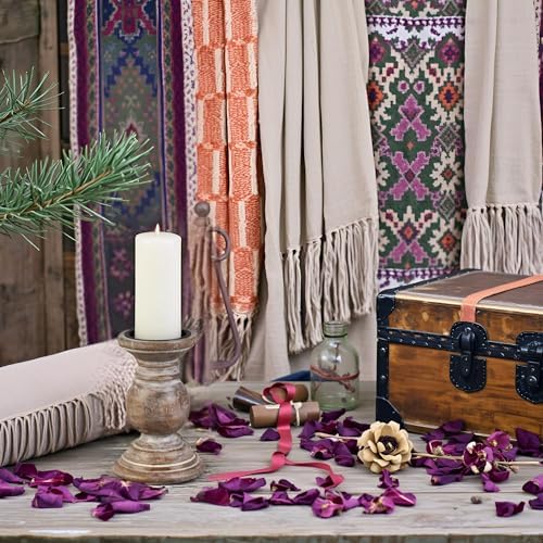 Biedermann & Sons Wooden Pillar Candle Holder, Brown, 6 Inch Tall, Fits Up to 3 Inch Pillar Candles, Rustic Candle Base for Tabletop Decor - Image 4