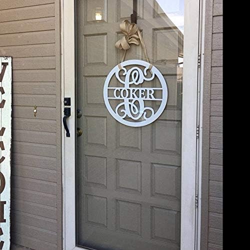 PK Décor Custom Front Door Decor, Split Letter Last Name Sign for New Home, Personalized Monogram Initial, Last Minute Gift for Wife, 18 in, QUICK