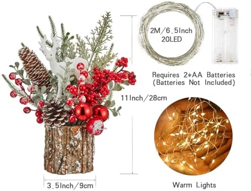 Xmas Decor Stump Small Christmas Tree - Image 3