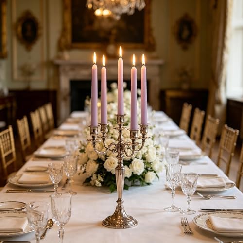 20-Pack Light Purple Taper Candles Unscented, 10 Inch Tall Dinner Table Candlestick for Wedding Centerpieces, Bulk Tapered Candles Smokeless Dripless, Lavender Decorative Candle for Home Decor - Image 3