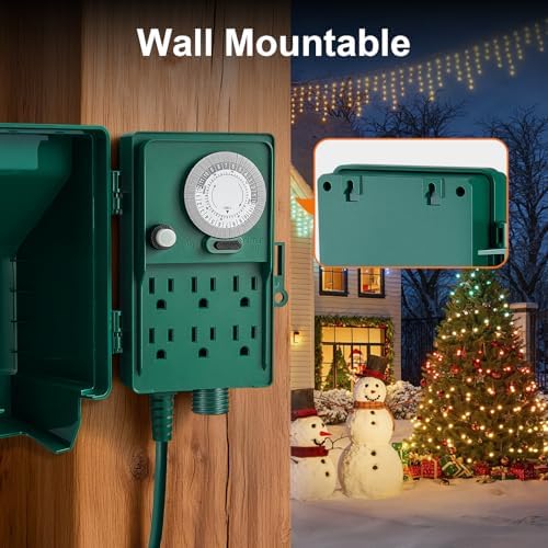 Outdoor Power Stake Timer 24-Hour Mechanical Timers Waterproof - Image 6