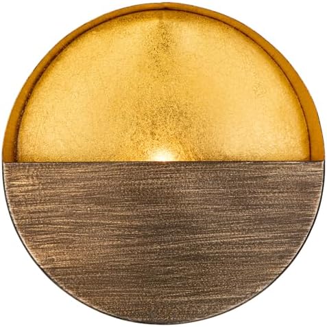 Luxury Metal Wall Candle Sconces – Large Handcrafted Wall-Mounted Tealight Candle Holders with Gold Leaf Interior – Modern & Rustic Home Décor for Living Room, Hallway – 11.8" Bronze Single Piece - Image 6