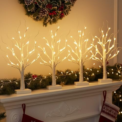 EAMBRITE Lighted Birch Tree with LED Lights Christmas Decorations Indoor by EAMBRITE