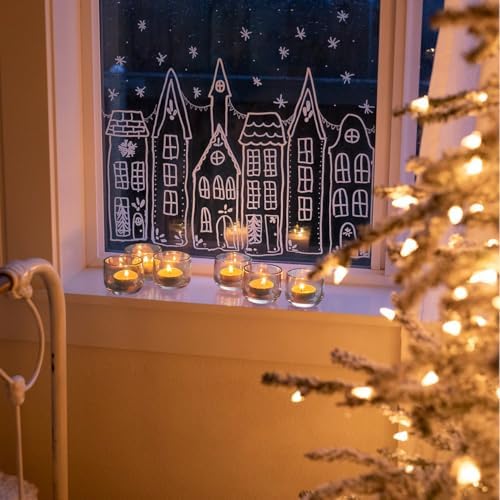 Gurfuy Clear Glass Votive Candle Holders 6 Set - Tealight Candle Holder for Festival Wedding Propose Parties Holiday Table Centerpiece Shelf Decoration Fall Home Decor - Image 5