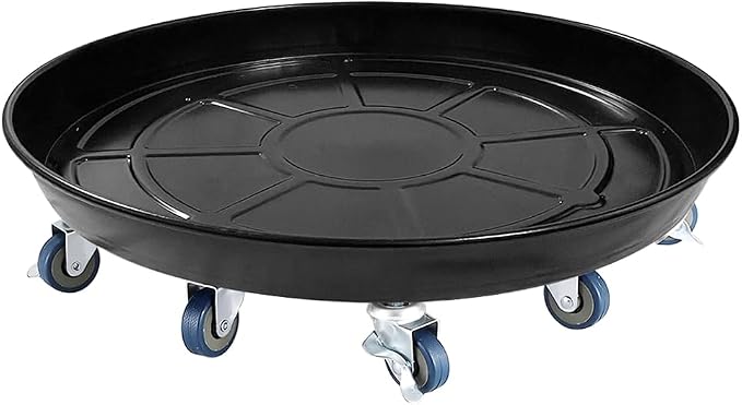 Rolling Plant Caddy Dolly with Wheels, 18" Heavy Duty Plant Stand on Casters for Planters, Wheeled Plant Roller Base for Indoor Outdoor Flower Pot, Black, 1 Pack