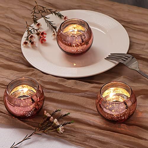 Volens 24PCS Rose Gold Votive Candle Holders for Table Centerpieces - Image 6