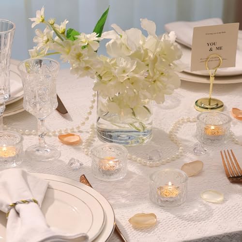 24 Pack Clear Tealight Candle Holders, Glass Votive Candle Holders Bulk - Image 4