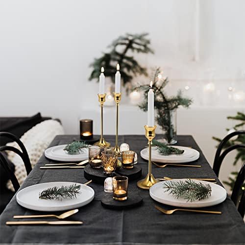 Candlestick Holders, Taper Candle Holders Brass Gold Candlestick Holder Candle Stick Holders kit Classic Decorative Candle Stick for Christmas, Fireplace Wedding Party Dinner Tables Décor - Image 6