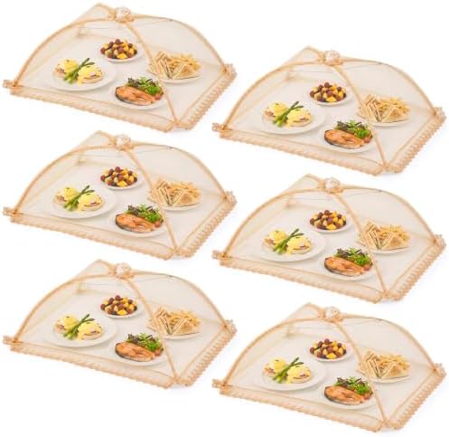 LemonRoad 6 Pcs Extra Large Mesh Food Covers, Rectangle, 28x20inch by Unknown