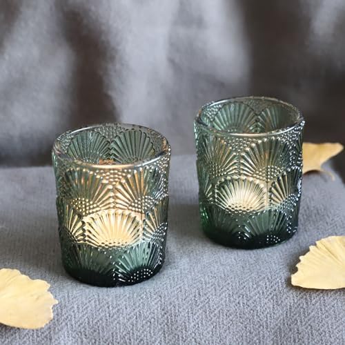 Woho 24pcs Green Votive Candle Holder, Tealight Candle Holder for Christmas by Woho