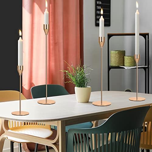 24Pcs Candle Holders, Black Candlestick Holder in Bulk Taper Candle Holders for Pillar Candles Metal Candle Stands For Table Centerpiece, Wedding, Dinning, Party, Valentines Home Decor (Black) - Image 4