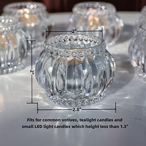 Woho 6pcs Clear Votive Candle Holders, Tealight Candle Holder for Wedding - Image 4