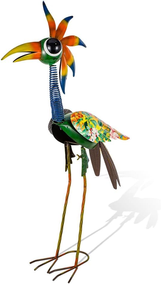 Metal Bird Sculpture,35" Bird Decor Yard Statue Decorations Outdoor,Funny Sculpture for Patio, Lawn, Backyard,Housewarming Present for Mom, Friends