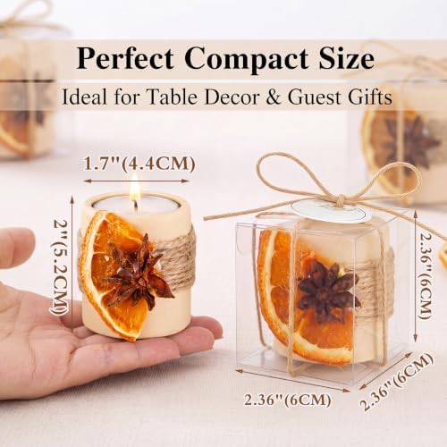 MTLEE 16 Pack Wooden Tealight Candle Holder Kit Guest Gifts, Rustic - Image 2